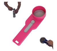 Multi Purpose Scoop with Built in Funnel, Powderpal Mess-Free Powder Scoop,Precise Protein Powder Sliding Spoon,Collagen Formula Coffee Spoon System for Narrow Bottles,Easy Dispensing (Pink)