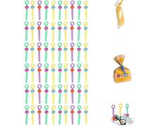 Multi Purpose Sealer, Explainout Multi-purpose Sealer, Multipurpose Elastic Cord Organizer for Sealing Food Bags, Sealing Food Bags & Organizing Wires, Reusable Zip Ties (60 Pcs(Random color))