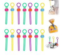 Multi-Purpose Sealer Set - Reusable Zip Ties and Detachable Cable Ties for Food Bag Sealing, Cord Bundling, Kitchen Storage, Office Wire Management, Colorful Plastic Clips(14pcs)