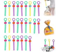 Multi-Purpose Sealer Set - Reusable Zip Ties and Detachable Cable Ties for Food Bag Sealing, Cord Bundling, Kitchen Storage, Office Wire Management, Colorful Plastic Clips(25pcs)