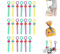 Multi-Purpose Sealer Set - Reusable Zip Ties and Detachable Cable Ties for Food Bag Sealing, Cord Bundling, Kitchen Storage, Office Wire Management, Colorful Plastic Clips(20pcs)