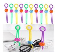 Multi purpose sealing straps for kitchen use including bag closure, snack storage, and organizing supplies with color coding system