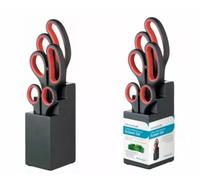 KitchenCraft 3 Piece Scissor Set and Black Block