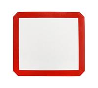 Multi Purpose Silicone Baking Mat Nonstick for Bake Pans & Toaster Oven White Red 29x26 cm