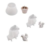 Multi Purpose Silicone Mold Portable Silicone Squirrels Basket for Artistic Resin and Plaster Crafting Squirrels Storage Basket