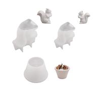 Multi Purpose Silicone Mold Portable Silicone Squirrels Basket for Artistic Resin and Plaster Crafting Squirrels Storage Basket