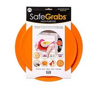Multi-Purpose Silicone - Original Microwave Mat from Shark Tank | Splatter Guard, Trivet, Hot Pad, Pot Holder, Minimize Mess (BPA-Free, Heat Resistant, Dishwasher Safe), Set of 2, Orange