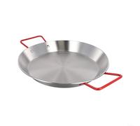 Multi Purpose Stainless Steel Paella Bowl Skillet Serving Plate Pot Wok Tray for Food Shops Home Kitchens and Catering Settings (28cm)