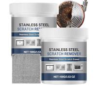 Multi-Purpose Stainless Steel Scratch Remover Paste, Multi-Purpose Scratch Eraser Cream, Stainless Steel Cleaner And Polish Cleaning Paste For Appliances, Oven, Fridge, Stove, Cookware & Sink (2PCS)