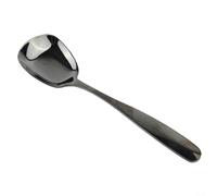 Multi Purpose Stainless Steel Spoon with Square Head for Home Kitchen, for Serving, Mixing, and Eating Meals (black)