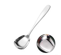 Multi Purpose Stainless Steel Spoon with Square Head for Home Kitchen, for Serving, Mixing, and Eating Meals (silver)