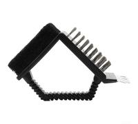 Multi Purpose Stainless Steel Wire Grill Brush with Sponge for Cleaning BBQ Grills and Cookware Featuring Dense Bristles and Right Angle Head Design (1PC)