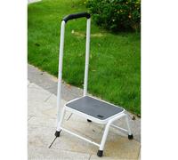 Multi Purpose Step Stool with Handrail Anti-Slip Feet Caravan Bathroom Kitchen