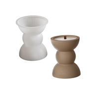 Multi-Purpose Stick Silicone Round Candle Holder Mould Set Portable for Resin Plaster Craft Supplies Various Sizes
