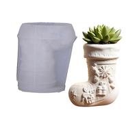 Multi Purpose Stocking Shape Vase Silicone Mold for Resin Casting Flowerpot Planter and Gift Giving Silicone Container Mold