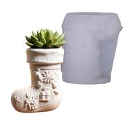 Multi Purpose Stocking Shape Vase Silicone Mold for Resin Casting Flowerpot Planter and Gift Giving Container Mold