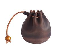 Multi-Purpose Storage Bag Drawstring Dice Purse Fantastic Coin Lucky Bags Wallet Hand for Lipstick Credit Card Retro Wallet Handmade Cow-Leather Drawstring Storage