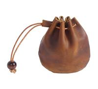 Multi-Purpose Storage Bag Drawstring Dice Purse Fantastic Coin Lucky Bags Wallet Hand for Lipstick Credit Card Retro Wallet Handmade Cow-Leather Drawstring Storage