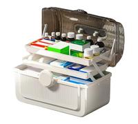 Multi-purpose Storage Box, Personal Pill Organizer - Foldable Design for Craft Medicine Organizer,Portable Handle Storage Box for Bathroom by Cas