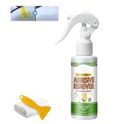 Multi-Purpose Strong Adhesive Remover, Car Glass Label Glue Cleaner with Scraper and Towel, Heavy Duty Tape Residue Tape Remover for Floor, Windows, Glass, Walls, Plastic (1PC)