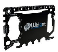 Multi Purpose Survival Pocket Tool - 43 in 1 - Credit Card Wallet Size Multitool (Black)