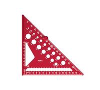 Multi-Purpose Tool with Red Aluminium Triangular Scale for Precise Labelling Instructions in and Workshop Environment Professional Carpenters Layout Measuring Devices