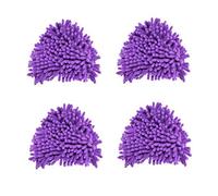 Multi-Purpose Triangular Mop Heads Mini Brush Head Replacement Rotatable Adjustable Home Wall Ceiling Floor Cleaning, 16 * 16CM Purple Mops