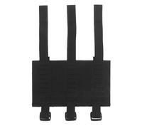 Multi-Purpose Triple Flexible Mag Pouch Panel, Waterproof Adjustable Molle Elastic Triple Equipment Pack Compatible with 5.56 Etc(Black)