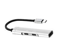 Multi Purpose USB C Hub Featuring 3.5mm Headphone Port Fast Charging 60W and Quick File Exchange for Smart Device Brands Type C Headphone Adapter