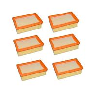 Multi-purpose Vacuum Cleaners Hepa Filter ，Compatible With Karcher WD4/WD5/WD6/MV4/MV5/MV6 Flat Fold Filter, Replacement For 2.863-005.0(6pcs)