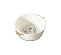 Multi Purpose & Veggie Colander Set 2 Tier Drain, Stylish Design, Solve Kitchen Storage & Washing Hassle. Ideal for Utensils, Fruits, Vegetables. Saving & (WH2, One Size)