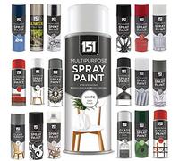 Multi-Purpose White Satin Spray Paint 400ml, Professional Quality Aerosol cans spray for All-Purpose, Interior Exterior & Household for Metal, Wood, Ceramics, Plastic, Walls with Perfect Finish