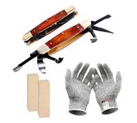 Multi-Purpose Whittling Knife,Featuring A 1.5-Inch Fine Blade,Serrated Handle,Nickel Silver Guard,Suitable For Carving,Outdoor Activities,And Daily Wood Whittling Among Other Fine Craft Projects.