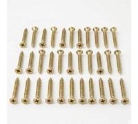 Multi-Purpose Wood Screws Yellow Zinc Passivated (YZP) 4.5 x 35mm (#9 x 1 3/8") Pack of 20 Pozi Head Countersunk