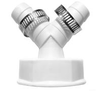 Multi Purpose Y Hose Adapter, Twin Hose Washing Machine Pipe Connector, Tap Manifold Splitter, Compatible with Most Washing Machines and Dishwashers with 19-24mm hoses, for Effective Drainage