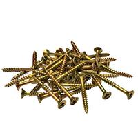 Multi Purpose Yellow Wood Screws POZI Sizes: No.3 x 1/2 - No.12 x 2 (Pack of 100) High Quality