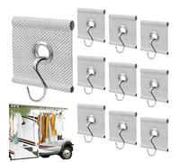 Multi-Purpose Zip Hangers - 10 Pieces Awning Accessory Hooks for Trailers & Strong Hooks with 22 Pounds Capacity for Umbrellas, Green, Tools and Outdoor Plots