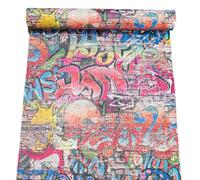 Multi Red Yellow Rustic Brick Graffiti Textured Urban Feature Erismann Wallpaper