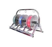 Multi-Reel Wire Spool Rack, Steel Spool Holder for Industrial and Retail Use, 3 Reel Wire Distributor