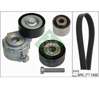 Multi-ribbed V-belt kit 529 0107 10 INA for PEUGEOT CITROËN FIAT