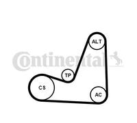 Multi-ribbed V-belt kit incl. tensioner pulley 5PK1200K1 CONTINENTAL CTAM