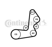 Multi-ribbed V-belt kit incl. tensioner pulley 6PK1515K1 CONTINENTAL CTAM