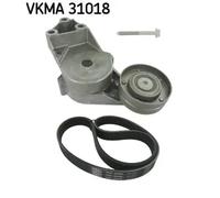 Multi-ribbed V-belt kit VKMA 31018 SKF for SEAT SKODA