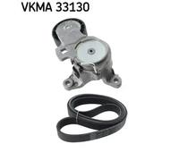 Multi-ribbed V-belt kit VKMA 33130 SKF for PEUGEOT CITROËN