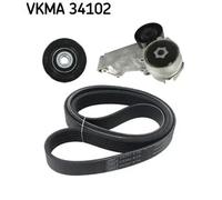 Multi-ribbed V-belt kit VKMA 34102 SKF for FORD TOURNEO CONNECT TRANSIT CONNECT
