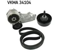 Multi-ribbed V-belt kit VKMA 34104 SKF for FORD FOCUS I FOCUS I Saloon