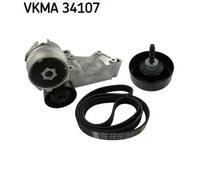 Multi-ribbed V-belt kit VKMA 34107 SKF for FORD FOCUS I FOCUS I Saloon