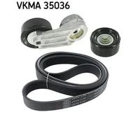 Multi-ribbed V-belt kit VKMA 35036 SKF for OPEL CHEVROLET SAAB