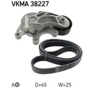 Multi-ribbed V-belt kit VKMA 38227 SKF for BMW 5 1 Sports Hatch X1 5 Touring X3