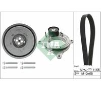 Multi-ribbed V-belt kit with crankshaft pulley 529 0488 20 INA for BMW 2 Coupe 3